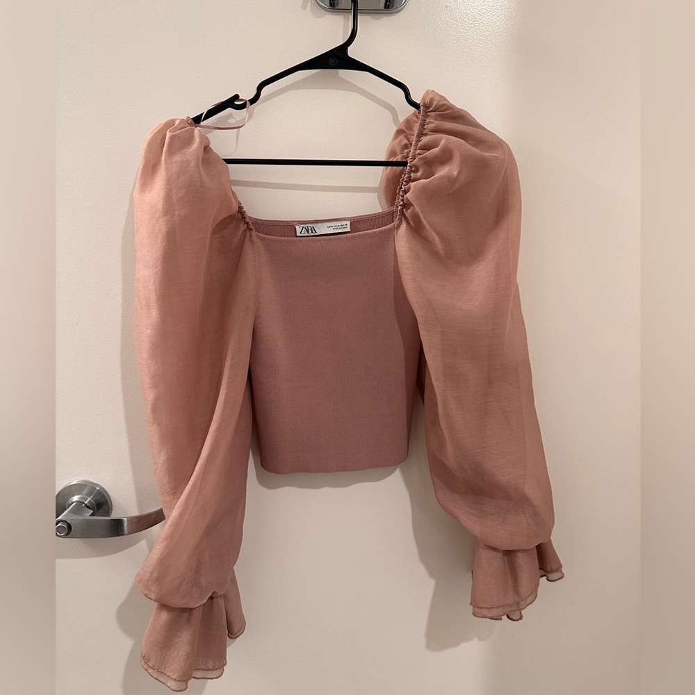 Zara off-shoulder rose tube top